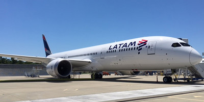 LATAM's A350 XWB aircraft on the runway.