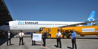 Air Transat aircraft at the Airbus facility.